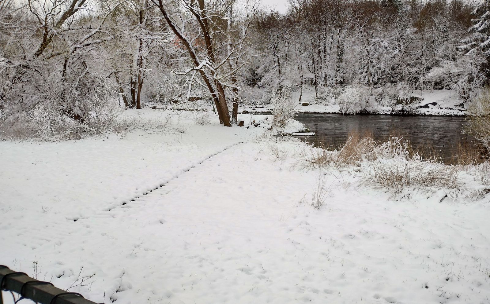 Die Lahn im Schnee